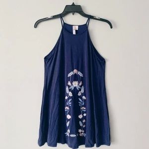 Francesca’s Alya Embroidered Mini Dress